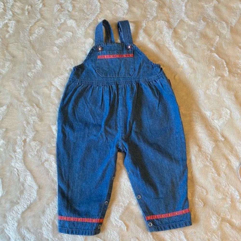- Krickets Blue Denim Overalls Baby Size 24 MTHS Vintage Canadian Made